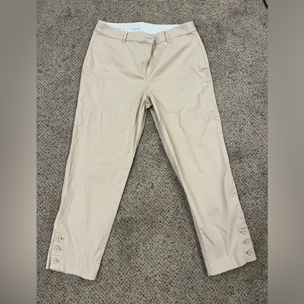 Talbots women’s tan cropped pants